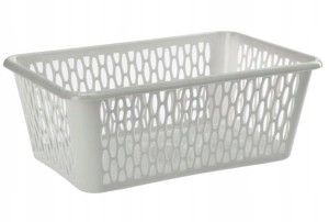 Koszyk do przechowywania szary prostokątny 26x37x15cm uniwersalny organizer