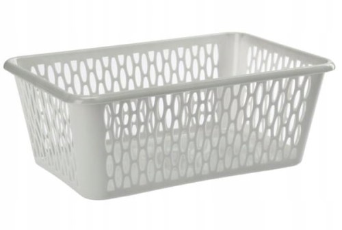 Koszyk do przechowywania szary prostokątny 26x37x15cm uniwersalny organizer