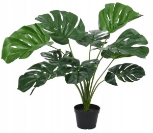 Sztuczna roślina Green Monstera 60x66cm Realistyczna dekoracja do wnętrz