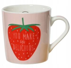 Kubek porcelanowy z uchem 200ml 8,6x7,7cm Truskawka i pomarańcza