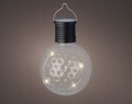 Żarówka solarna plastikowa 7,8x11,2cm Lampka wisząca z ciepłym światłem