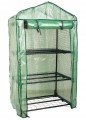 Miniszklarnia balkonowa ogrodowa z pólkami 69x49x25cm Zielona na warzywa