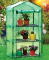 Miniszklarnia balkonowa ogrodowa z pólkami 69x49x25cm Zielona na warzywa