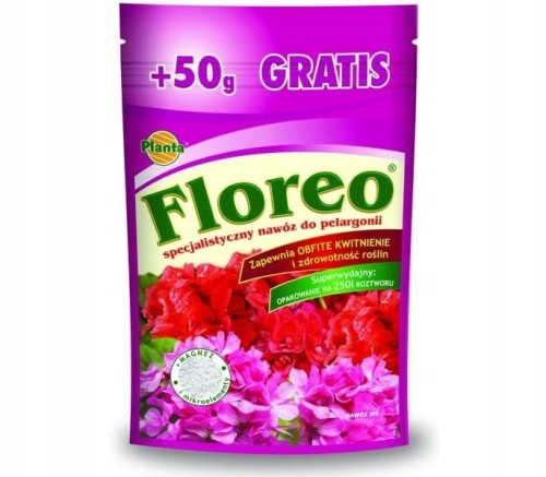 Nawóz do pelargonii Floreo krystaliczny odżywka wieloskładnikowa 250g