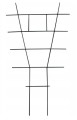 Podpora drabinka do roślin doniczkowych 51x29 cm Zielona drut stalowy
