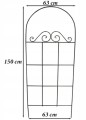 Kratka ogrodowa do roślin pnących z łukiem 60x150cm podpora ciemnozielona