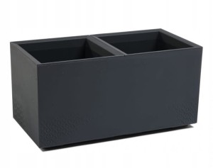 Skrzynka plastikowa na kółkach antracyt ogrodowa 78x39cm Karo