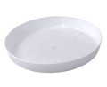 Podstawka pod doniczkę Biała 23,4x3,4cm Plastikowa błyszcząca