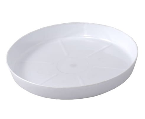 Podstawka pod doniczkę Biała 14,5x2,1cm Plastikowa błyszcząca