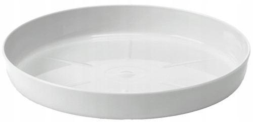 Podstawka pod doniczkę Biała 11x1,2cm Plastikowa błyszcząca