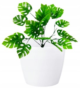 Doniczka dekoracyjna 36x31,6 cm Biała plastikowa Magnolia