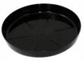 Podstawka pod doniczkę Czarna 19,7x2,9cm Plastikowa błyszcząca