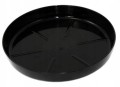 Podstawka pod doniczkę Czarna 16,9x2,4cm Plastikowa błyszcząca