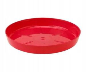 Podstawka pod doniczkę Czerwona 12,6x1,8cm Plastikowa dekoracyjna