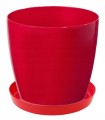 Podstawka pod doniczkę Czerwona 12,6x1,8cm Plastikowa dekoracyjna