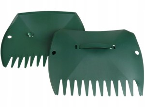 Zestaw 2 dużych zbieraków do zbierania liści i trawy 36x29cm Grabie