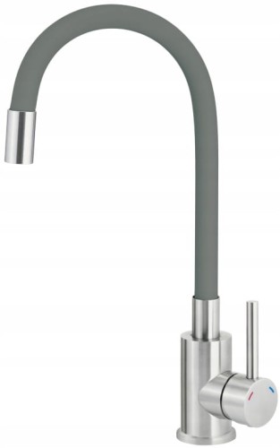 Bateria kuchenna stojąca zlewozmywakowa antracytowa elastyczna wylewka LUNO