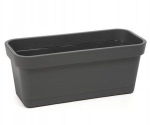 Skrzynka balkonowa antracytowa plastikowa 40x17cm Lobelia