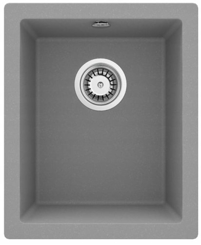 Zlewozmywak granitowy 1-komorowy podwieszany 52,5x44cm Szary ELLA
