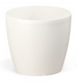 Doniczka plastikowa kremowa 18x15,9 cm dekoracyjna gładka