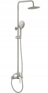 Deszczownica 3-funkcyjna z baterią mieszaczową Chrom LUPO