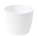 Doniczka plastikowa biała 16x13cm dekoracyjna gładka