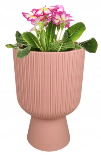 Doniczka jasnoróżowa 20,5x14cm ECO uniwersalna plastikowa gazon Keli