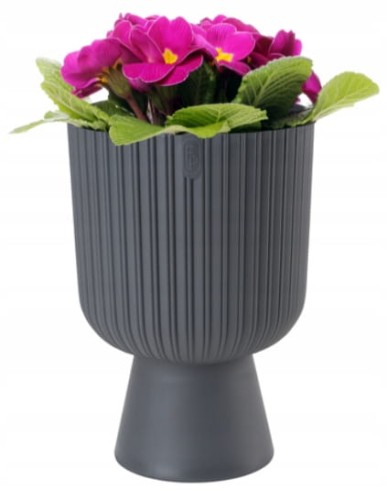 Doniczka antracyt 20,5x13,7cm ECO uniwersalna plastikowa gazon Keli