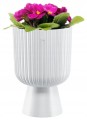 Doniczka biała na nóżce 20,5x13,7cm ECO uniwersalna plastikowa