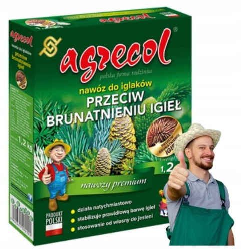 Nawóz do iglaków przeciw brunatnieniu igieł 1,2kg zdrowe i zielone igły