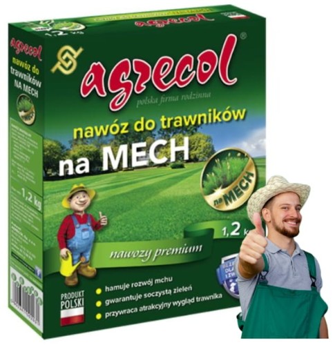 Nawóz do trawników z mchem 1,2kg mineralny granulowany