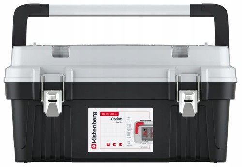 Kistenberg Skrzynka na narzędzia z nosidłem 26x27x48cm Czarno-szara wytrzymała