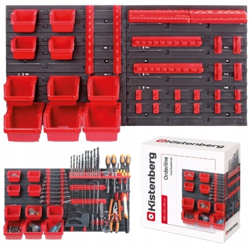 Kistenberg Zestaw tablic pojemników i uchwytów na narzędzia 77,2x1,8x39,2cm