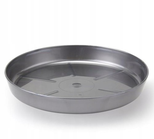 Podstawka pod doniczkę srebrna 19,7 cm Plastikowa