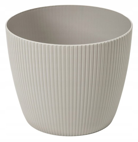 Doniczka taupe 22x18cm dekoracyjna plastikowa osłonka Jumper