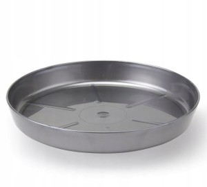 Podstawka pod doniczkę srebrna 11,2 x 1,2 cm Plastikowa