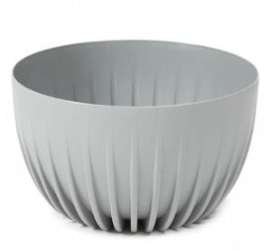 Misa doniczka szara na kwiaty plastikowa z wkładką 24x14 cm Mira