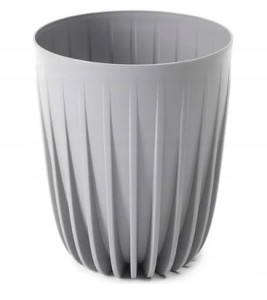 Doniczka z wkładem plastikowa szara na kwiaty 39x46 cm Mira