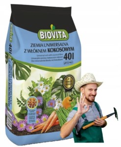 Ziemia uniwersalna z włóknem kokosowym 40L Naturalne podłoże