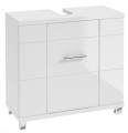 Szafka łazienkowa pod umywalkę z wycięciem na syfon 70x63x32cm Biała lakierowana