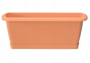 Doniczka skrzynka balkonowa terakota plastikowa 59x18,4 cm z podstawką Espana