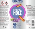 Bros Spray na mole lawendowy 150ml Ochrona odzieży przed molami i ich larwami