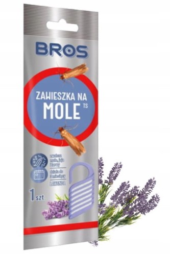 Bros Zawieszka odstraszająca mole lawendowa 1szt 