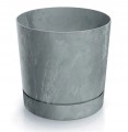 Doniczka efekt betonu 10,8x10,9cm plastikowa elegancka osłonka Tubo