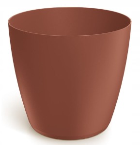 Doniczka ceglasta matowa plastikowa 13,8x12,7 cm osłonka gładka Mate