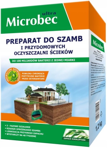 Preparat do szamb eukaliptusowy 1,2kg Skuteczna biodegradacja szamba