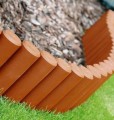 Palisada ogrodowa plastikowa obrzeże terakota 25x15 cm trawnikowe 2,35m