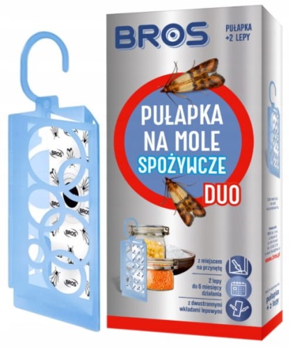 Bros Pułapka na mole spożywcze DUO + 2 wkłady Skuteczne
