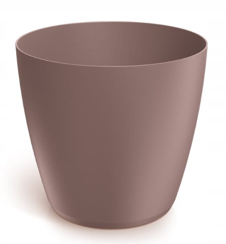 Doniczka brudny róż matowa plastikowa 19,8x18,2 cm marsala osłonka gładka Mate