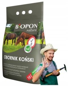 Obornik koński granulowany 10L Idealny nawóz do gleby ciężkiej i mokrej